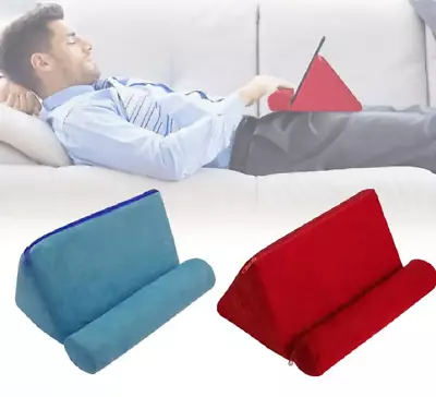 Tablet Read Stand Holder Multi-Angle Pillow Foam Lap Rest Cushion For Phone/iPad • £6.95