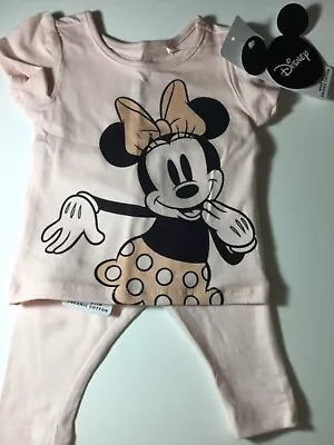 Newborn Baby Girl Disney Minnie T Shirt And Leggings Set - BNWT • $8