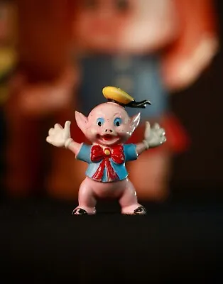 Vintage Three Little Pigs Mini Rubber Toy Ledra Antique Disney RARE Keshi • $14.99