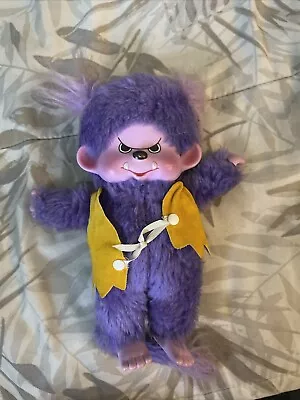 Rare Vintage Mattel 1983 Monchhichi Guranpurin Grumplin Plush Purple Doll • $115