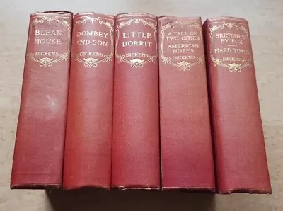 Vintage Charles Dickens Collection Of 5 Odhams Press Ltd- X11  1930S- Red Cloth • £5