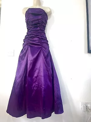Purple Dress JuJu & Christine 80s Prom Party Evening 6 • £40