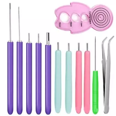 12PCS Quilling Slotted Pen Quilling Needle Kit Paper Quilling Pen  Paper Art • £5.32