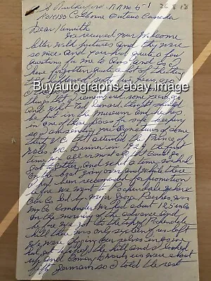 Great War Victoria Cross Hero Charles Rutherford VC Signed Letter - VERY RARE! • £550