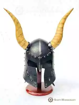 Skyrim Helm Of Yngol Horned Helmet16-gauge Solid Steel Halloween Costume/Cospl • $199