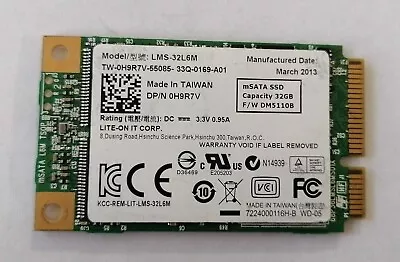 Dell LMS-32L6M 32GB 6Gbps Msata Solid State Drive H9R7V 0H9R7V TW-0H9R7V • $9.95