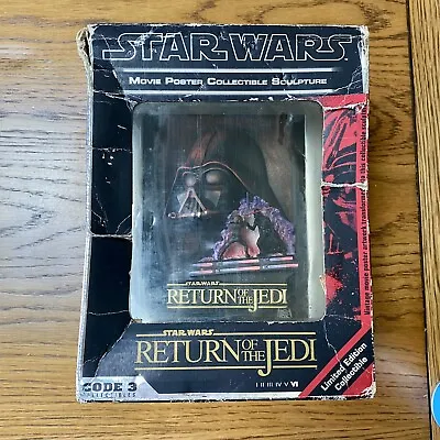 Star Wars Movie Poster Collectible Sculpture Code 3 Return Of The Jedi With Box • £39.99