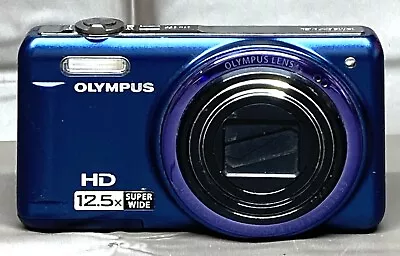 Olympus VR-320 Digital Camera BLUE 14MP 12.5x Zoom 24mm Lens Video TESTED • $59.99