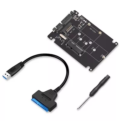 M.2 NGFF Or MSATA To SATA 3.0 Adapter USB 3.0 To 2.5 SATA Hard Disk 2 In 1  • $14.86