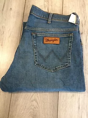 Men's Wrangler Texas Slim Stretch Jeans 36  Waist X 34  Leg Blue • $18.95