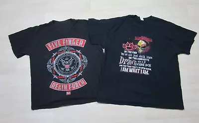 Five Finger Death Punch T Shirt Lot Of (2) Men's (XL) Band Heavy Metal Rock Tour • $24.98