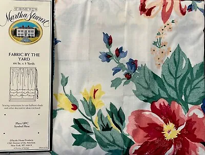 Martha Stewart At Home Fabric By The Yard Cottage Flowers 66”x3 Yds Vintage NEW! • $19.96