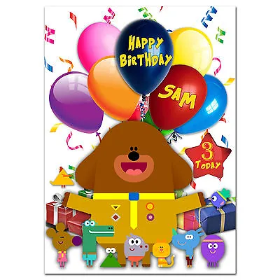 730; Large Personalised Birthday Card; Little Hey Duggee; For Any Name Age • £3.99