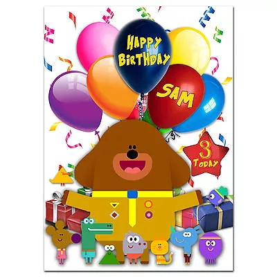 730; Large Personalised Birthday Card; Little Hey Duggee; For Any Name Age • £3.99