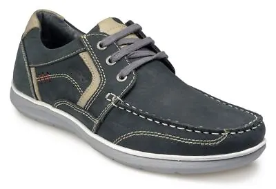 Pod Mens Casual Lace Up Shoe - Hawk 2 Navy In Size UK6 To UK15 • $223.58