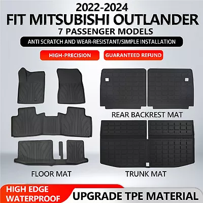 For 2022-2024 Mitsubishi Outlander 7-Seat Cargo Liner Trunk Liners Floor Mats • $98.99