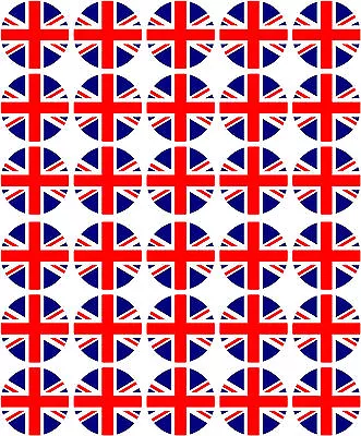 Union Jack Olympic Edible Icing Printed Cup Cake Topper Decorations • £3.75