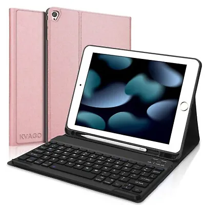 For IPad 9th 8th 7th Gen 10.2  Bluetooth Keyboard Folio Case With Pencil Holder • £23.99