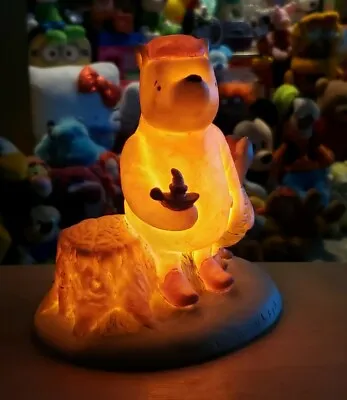 Disney Vtg Classic Winnie The Pooh Piglet  Light Up Ceramic Lamp Heffalump 🔥 • $75
