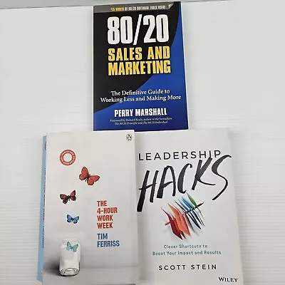 80/20 Sales & Marketing + The 4-Hour Work Week + Leadership Hacks - Business • $45