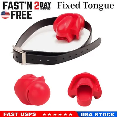 PU Leather Tongue Fixed Open Mouth Gag BDSM Bondage Flirting Restraint Couples • $21.96