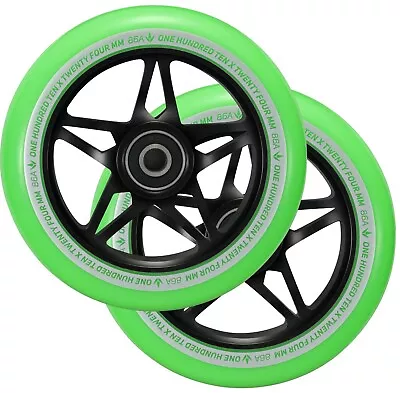 ENVY Scooters - 110mm S3 Wheel Pair - Black / Green • $79.99