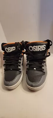 Osiris Tennis Shoes  Size 8.5  Orange Black Gray Very Good Condition • $89