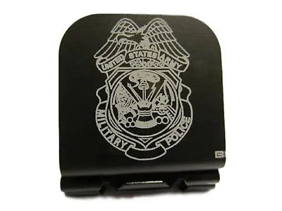 US ARMY Military Police Badge Image Laser Etched Aluminum Hat Clip Brim-it • $11.99