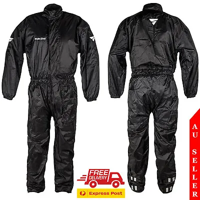 $69.99 • Buy Motorcycle Rain Suit Rain Wet Weather Pants Jacket 100% Water Proof 1 PC Suit