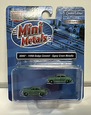 Mini Metals N Scale 1950 Dodge Coronet Set / Gypsy Green Metallic #50447 • $19.99