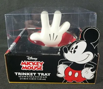 New Disney Mickey Mouse Trinket Hand Tray 4.5x4.5x4.5 Jewelry Dish Imported Only • $49.98