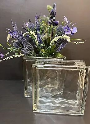 Elegant Vintage German Glass Block Vase Unique Square Shape Made In Germany • $200