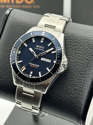 Mido Ocean Star 200 Calibre 80 Swiss Automatic 80 Hour Power Reserve Blue Dial • $895