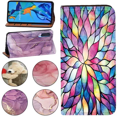 PU Leather Stand Wallet Cover Case Fit Huawei P20/P30/P40/Pro/P Smart 2019/2020 • £4.44