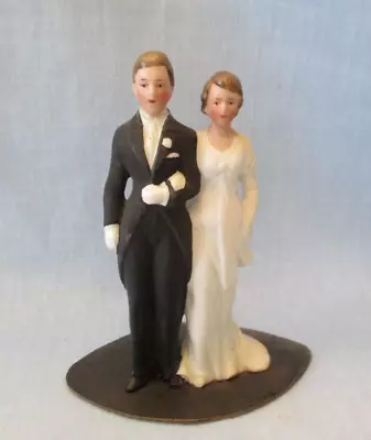 Antique Vintage Bisque Wedding Cake Topper~1930s Or 40s Fine Quality But  As Is  • $9.99