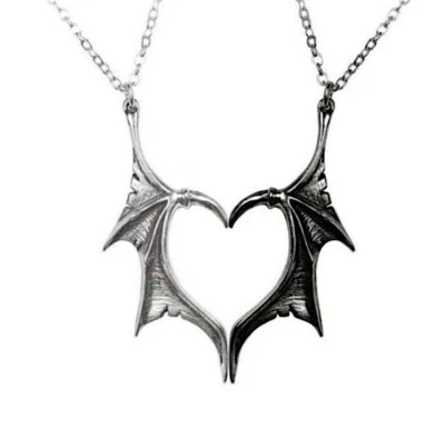 £6.95 • Buy 2 Couple Dragon Heart Necklace Lovers Distance Pendant Charm - FREE Gift Bag UK