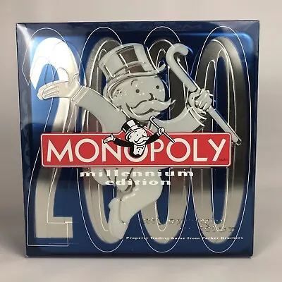 MONOPOLY 2000 Millennium Edition Board Game In Collector's Tin - COMPLETE • $18.50