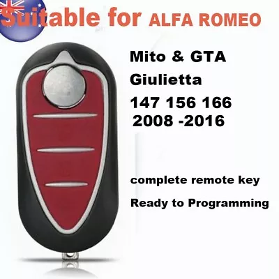 Remote Key Fob For Alfa Romeo Mito GTA 2008-2015 Giulietta 2010-2016 147 156 3B • $25.99