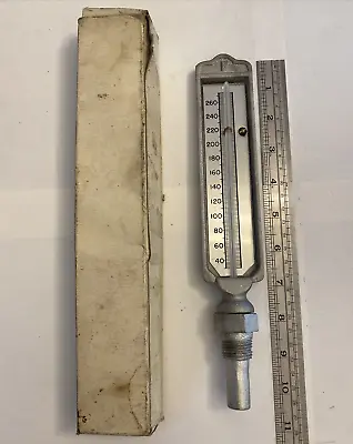 Vintage Industrial Cast Iron Thermometer 10.5 Inch • $85