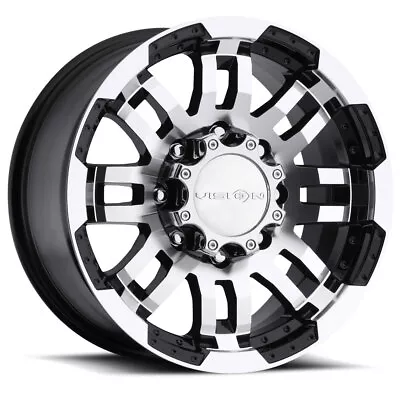 Vision 375 Warrior 17x8.5 Black And Silver Aluminum Wheel Rim 8x170 • $144.99