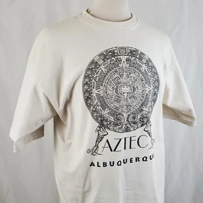 Vintage Aztec Albuquerque T-Shirt XL Crew Cotton Graphics New Mexico Del Sol USA • $14.99