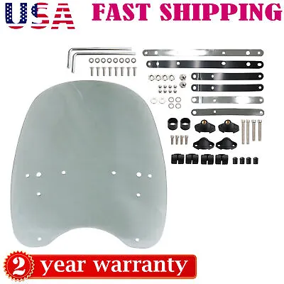 Motorcycle Large Clear Windshield For Harley Honda Magna Shadow Spirit 19 X17  • $42.28