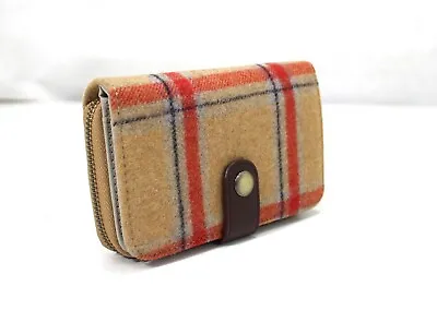 Ladies Tartan Tweed Purse Wallet Fold Over Purse Card Holder Coin Purse • £10.99
