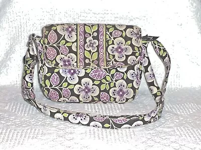 T1054)-Vintage-VERA BRADLEY Floral 7 X9  Adjustable Strap Shoulder Bag-4 Pockets • $12.95