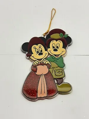 Disney Victorian Mickey & Minnie Mouse Christmas Tree Figurine Ornament To Hang  • $9.99