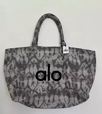 New W Tags Alo Yoga Fitness Casual TieDye Gray Shopper Tote Shoulder Bag Large • $40