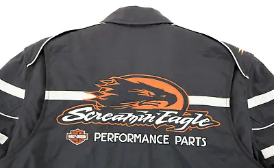 Harley Davidson Mens Jacket M Screamin Eagle Performance Racing #1 Black Bird • $184