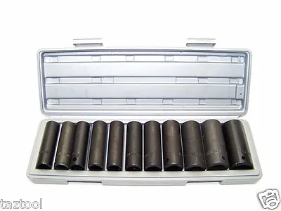 12 Pcs  1/2  Drive Air Impact Deep Socket Set Sae 1/2in Dr Impact Wrench Sockets • $24.89