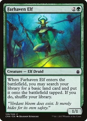 MTG Farhaven Elf [Commander Anthology Lightly Played] • £1.30