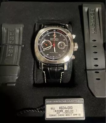 PANERAI Ferrari FER00004 Gran Turismo Black Dial 44mm Tachymeter Men's Watch JP • £3902.90